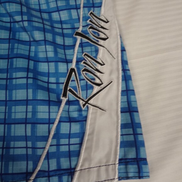 RON JON SURF SHOP BLUE CHECKERS BOARD SWIM SHORTS MENS SIZE 40 K432 - Picture 3 of 8